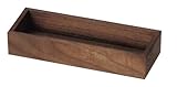 小物入れ チェリーウッド 木製 カトラリーケース 箸 スプーン ダークブラウン 約27×10×5cm 16-91