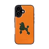 COGURE 互換 iPhone 17 ケース 本革 犬 COT 犬柄A オレンジ
