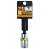 (業務用6個セット) TRAD 電動ドリル用ショートソケット 【サイズ：12mm】 六角軸 18Vインパクト対応 TDST-12 〔DIY用品/大工道具〕