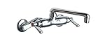 Chicago Faucets 445-ABCP Wall Mount Lavatory Metering Faucet with Metal Lever Handles, Chrome [並行輸入品