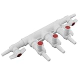 uxcell アクアリウム水バルブ　アクアリウム水弁　ホワイト　　　3ウェイアウトレット　フローコントローラースプリッタ