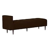 arne ベンチソファ 背もたれ無し ベンチチェアー 長椅子 片肘付き イス ダイニング 2～3人掛け 布張り Baggy SA 2×6 ダークブラウン