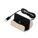 AXYO Type-C to Type-C 充電スタンド 充電クレードル 卓上ホルダー データ同期 3A5V USB-C to USB-C ケーブル ゴールド