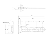 バルコニー物干金物 縦型ブラケットタイプ横収納型ホワイトクリーム SK-38LSB-WC　　新協和
