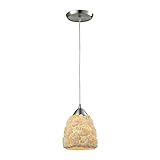 1-Light Modern Pendant in Satin Nickel [並行輸入品]