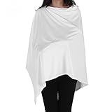 授乳ケープ 授乳カバー 授乳服 ベビーカーカバー 授乳用 遮光 防風 日除け　汗布製 柔らかい 通気 多機能 (ホワイト)