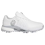 [アディダスゴルフ] ゴルフシューズ ウィメンズ ツアー360 24 ボア フットウェアホワイト／フットウェアホワイト／シルバーメタリック 25.0 cm 2E