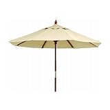 【6月下旬入荷予定】ガーデンパラソル「木製パラソル 210」【FBC】アイボリー(#9880325-60157) サイズ：210×210×高さ222cm