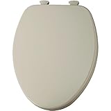 Bemis 585ec 146 lift-off細長い閉じたフロントトイレシート、アーモンド