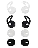 A-Focus Earpod イヤーチップ iPhone7 EarPods カバー Ipod iPhone iPad iPhone 7 Earpod カバー Apple Earphone 対応 イヤホンジェル 落ち防止 フック型とクラシック型 2種類 快適 シリコン製 軽量 4ぺ入り ホワイトとブラック