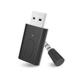 eppfun PS5/PC/Switch用 APTX-Adaptive Bluetooth 5.3トランスミッター USB オーディオ アダプター APTX LL/APTX 対応 2台同時接続 低遅延 ブルートゥース 送信機 音量調整 対応 (ミニマイク付属)