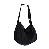 [Annlaite] トートバッグ キャンバス メンズ レディース ショルダーバッグ トート 肩掛け 帆布包 大容量 a4 おしゃれ 通勤 2泊3日 白 黒437 (黒)