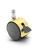 Shepherd Pacer Series 50mm Diameter Die-Cast Twin Nylon Wheel Swivel Caster with Brake, 3/8 Diameter