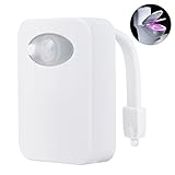 LEDGLE トイレ ライト 便座 LED 人感 センサーランプ 8色変換 節電 トイレ/便器 /階段/玄関/お手洗い 照明用 常夜灯 電池式