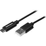 StarTech.com USB 2.0ケーブル／Type-C - Type-A／1m／オス - オス／USB-IF認証取得／Thunderbolt 3互換／タイプC - タイプA変換ケーブル／データ転送 通信／スマホ モバイル充電 USB2AC1M