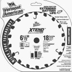 Vermont American 26151 5/8-Inch Arbor 6-1/2-Inch 18 Tooth Xtend Cordless Circular Saw Blade [並行輸入品]