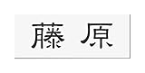 丸三タカギ 彫り込み済表札 アクリル APG2-W-1-1-藤原 【完成品】
