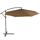 パラソル ガーデンパラソル 大型 300cm 3m ハンギングパラソル 日よけ 日除け UVカット おしゃれ 庭 テラス (ブラウン ベース4個セット)