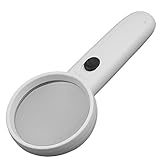 DealMux 2 LEDライトプラスチックコートハンドレンズ拡大鏡