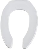 Bemis 1955 CT 000 CommercialプラスチックフロントオープンToilet Seat with sta-tite Commercial Fasteningシステム、Elongat