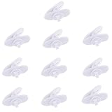 Dovewill 10個入り　耳元マイク/イヤホン/ケーブル用　　襟クリップ　全2色 - 白