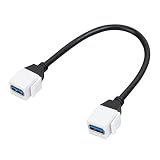 ネットメカニズム コンセント用USB端子(3.0,A型)ケーブル 両側スナップイン SICC-USBA3FTF-W-200