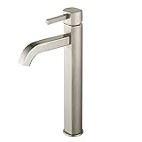 Kraus FVS-1007SN Ramus Single Lever Vessel Bathroom Faucet Satin Nickel by Kraus