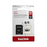 SanDisk Ultra 64GB microSDXC UHS-I Card with Adapter, Grey/Red, Standard Packaging (SDSQUNC-064G-GN6MA) by SanDisk [並行輸入品]