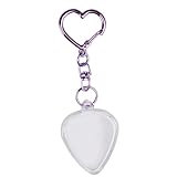 KIZAI キザイ ギターピック収納ケース ピック透明コレクションボックス (【1個】QC0362-C 薄紫ハート)