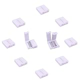 LitaElek 5 pin Solderless Snap Down Connector 5-conductor LED Strip to Strip Adapter for 10mm Wide S