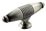 MNG Hardware 13321 2 1/2-Inch Striped Egg Knob, Satin Antique Nickel by MNG Hardware