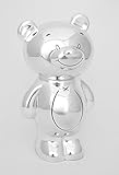 新しいBear Piggy Coin Bank withシルバーPiggy Bank彫刻テディギフトfor Kidsお金ボックス+ BRILLIBRUM ® FLYER Coin Bank witho