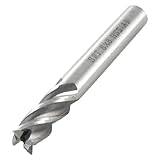 uxcell エンドミルカッター　フライス　HSS-AL　グレー　8mm　19mm　63mm　25g