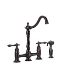 Glacier Bay 852 N-05516 Lyndhurst 2-handleブリッジ側スプレーキッチン蛇口付きin Oil Rubbed Bronze