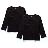 [KISBINI] 子供服 Tシャツ インナー 女の子 長袖 ガールズ キッズ カットソー トップス 下着 ラウンドネック 無地 丸首 男の子 コットン 部屋着 綿 キャンディーカラー 90