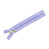 Y.K.K ポーチ用カラフルファスナー パープル×レモン 14cm 5本 3CF14-CO19