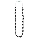 Mama & Little Lexi Silicone Baby Teething Necklace for Moms - Nursing Necklace in Black and White - 