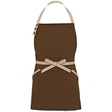 アイトス 胸当てミニエプロン(コードレーン配色) 022/ブラウン AZ-8652