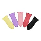 BRIGHTFUFU 5個 シリコンポットハンドルカバー ホットハンドルホルダー シリコンポットハンドルスリーブ スーツ なべハンドルカバー