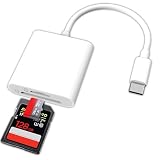 【MFi認証品】SDカードリーダー type-c TF カメラアダプタ USB C 外付メモリカードリーダー SD/TFカード対応 2in1 OTG機能 写真/ビデオ 高速データ転送 Type-Cインターフェース対応 iPadPro/Windows/Macbook/Android対応