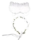 FEITONGベビーエンジェルフェザー翼Wingセット写真小道具女の子ヘアアクセサリー