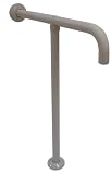 SANEI 補助手すり 洋式トイレ手すり ステンレス 樹脂被覆 パイプ径34mm 高さ700mm×幅550mm ハーベストブラウン