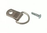 PICTURE FRAME HANGING D RING SINGLE NP NICKEL PLATED WITH SCREWS ( pack of 20 ) by ONESTOPDIY