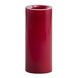 Candle Impressions CAT74800RD00 8-Inch Smooth Flameless Candle, Unscented, Red