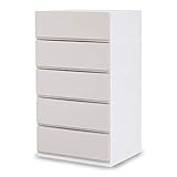 LOWYA（ロウヤ） チェスト 収納ボックス 衣類 小物 クローゼット 収納 シンプルデザイン 工具不要 簡単組み立て 横連結可能 国産 5段 幅52cm ベージュ