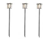Master Craft 4-Tier Stainless Steel Outdoor Garden Lights, Set of 3 [並行輸入品]