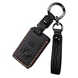 [ZANEKO] ノアヴォクシー60系 70系キーケース 適合トヨタアルファード ヴェルファイア20系キーカバー エスティマススマートキーホルダー本革 (ブラック)