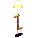 フロアランプ、 漫画キリンフロアランプクリエイティブリビングルームの研究フロアランプベッドルーム現代の簡単なアイベッドヘッドライト (色 : Push button switch)