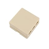 uxcell 電話ジャック 3ポート電話ジャックボックス 6P4C 1 ～ 3 RJ11 メスソケット電話壁プレートカプラーコネクタ 両面テープ付き ベージュ