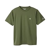 [チャンピオン] Tシャツ 半袖 ショートスリーブTシャツ 吸水速乾 UVカット 透け防止 ワンポイントロゴ ラバープリント クルーネック C8-TS310 メンズ オリーブ XL